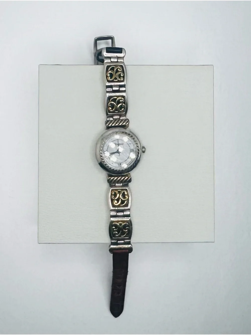 Brighton Silver and Gold-Tone Women's Bracelet Watch